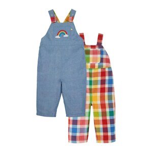 Frugi Nohavice na traky 'Rio'  modrá denim / žltá / zelená / biela / červená