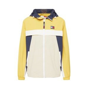 Tommy Jeans Prechodná bunda 'Chicago'  svetlobéžová / námornícka modrá / žltá / červená / biela