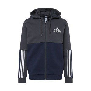 ADIDAS PERFORMANCE Športová mikina so zipsom  sivá / antracitová / biela