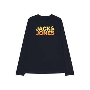 Jack & Jones Junior Tričko 'WALLACE'  námornícka modrá / svetložltá / zlatá žltá