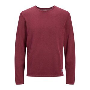 JACK & JONES Sveter 'LEO'  burgundská