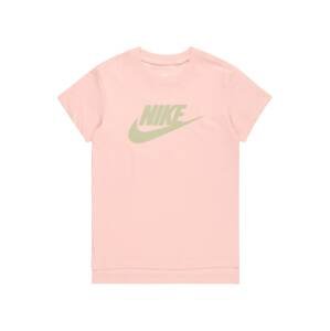Nike Sportswear Tričko  pastelovo ružová / olivová