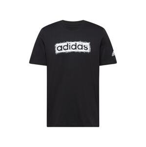 ADIDAS PERFORMANCE Funkčné tričko 'SKT'  čierna / biela