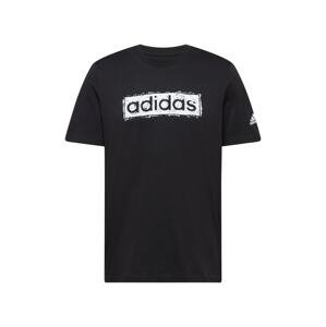 ADIDAS PERFORMANCE Funkčné tričko 'SKT'  čierna / biela