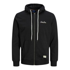 JACK & JONES Tepláková bunda 'Tons'  čierna / biela