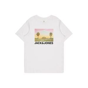 Jack & Jones Junior Tričko 'BILLBOARD'  biela / zmiešané farby