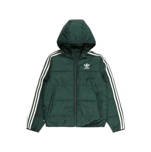 ADIDAS ORIGINALS Zimná bunda 'Adicolor'  tmavozelená / biela