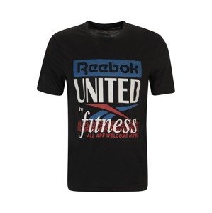 Reebok Sport Funkčné tričko 'United by Fitness'  modrá / pastelovo červená / čierna / biela