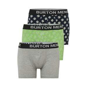 BURTON MENSWEAR LONDON Boxerky  sivá melírovaná / biela / jablková / čierna