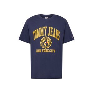 Tommy Jeans Tričko  námornícka modrá / zlatá žltá / červená / biela