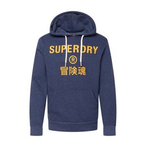 Superdry Mikina  námornícka modrá / zlatá žltá