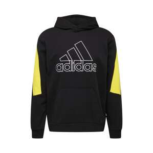 ADIDAS PERFORMANCE Športová mikina  čierna / žltá / biela