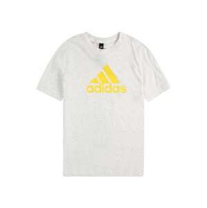 ADIDAS SPORTSWEAR Funkčné tričko 'Future Icons Badge Of Sport Sport Logo'  tmavožltá / biela melírovaná