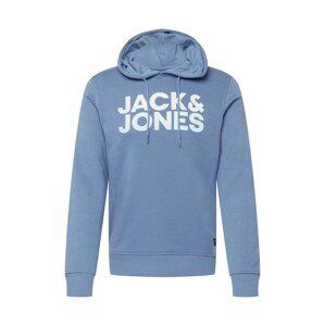 JACK & JONES Mikina 'WALLACE'  pastelovo modrá / biela / dymovo modrá