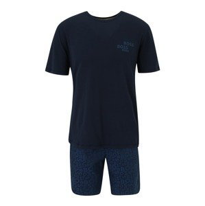 BOSS Black Krátke pyžamo  modrá / námornícka modrá