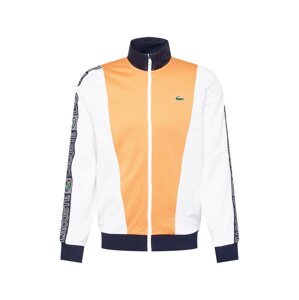 Lacoste Sport Športová mikina so zipsom  oranžová / biela / námornícka modrá / zelená