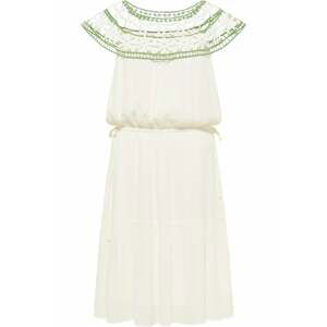 IZIA Letné šaty  prírodná biela / trávovo zelená