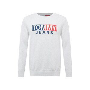 Tommy Jeans Sveter  námornícka modrá / svetlosivá / svetločervená