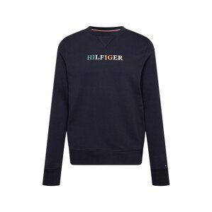 TOMMY HILFIGER Mikina  tmavomodrá / pastelovo modrá / oranžová / broskyňová