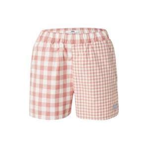 VANS Nohavice 'GINGHAM'  staroružová / biela