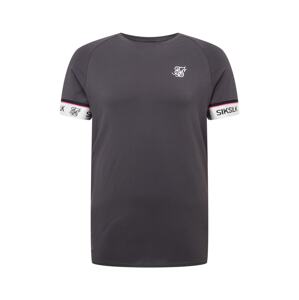 SikSilk Tričko  čadičová / biela / čierna / ružová