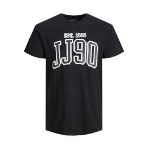 JACK & JONES Tričko 'CEMB'  čierna / biela