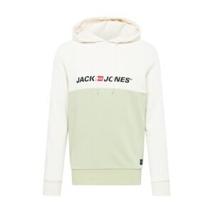 JACK & JONES Mikina  béžová / pastelovo zelená / červená / čierna