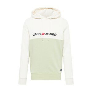 JACK & JONES Mikina  béžová / pastelovo zelená / červená / čierna