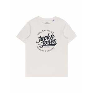 Jack & Jones Junior Tričko 'SIMON'  biela / tmavomodrá