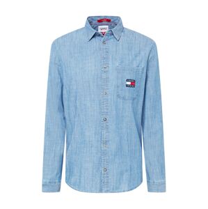 Tommy Jeans Košeľa  modrá denim / námornícka modrá / biela / ohnivo červená