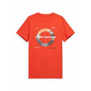 4F Funkčné tričko  oranžová / sivá / šedobiela