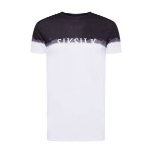 SikSilk Tričko  biela / čierna / tmavosivá