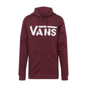 VANS Tepláková bunda  burgundská / biela