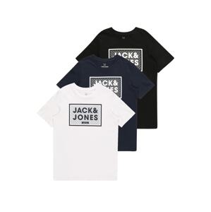 Jack & Jones Junior Tričko 'Harrison'  námornícka modrá / biela / čierna