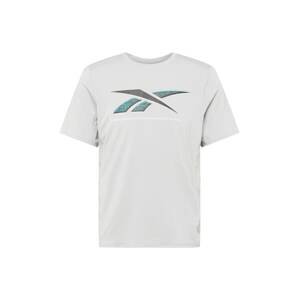 Reebok Sport Funkčné tričko  sivá / nefritová / čierna / biela