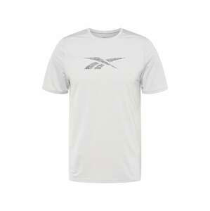 Reebok Sport Funkčné tričko  sivá / svetlosivá / čierna