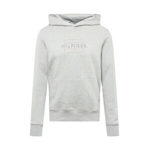 TOMMY HILFIGER Mikina  sivá melírovaná / červená / čierna