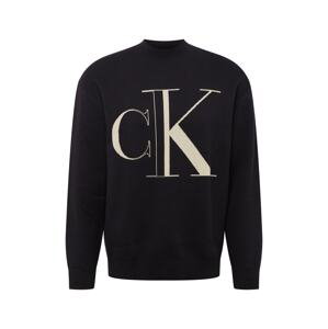 Calvin Klein Jeans Sveter  nebielená / čierna