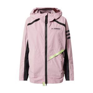 adidas Terrex Outdoorová bunda 'Utilitas'  čierna / orgovánová / svetlozelená