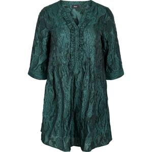 Zizzi Košeľové šaty 'Amina'  smaragdová