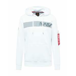 ALPHA INDUSTRIES Mikina 'NASA'  sivá / tmavosivá / červená / šedobiela