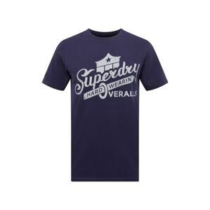 Superdry Tričko  námornícka modrá / sivá melírovaná