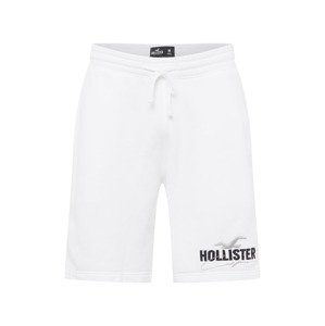 HOLLISTER Nohavice  striebornosivá / čierna / biela