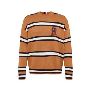 TOMMY HILFIGER Sveter  námornícka modrá / hnedá / burgundská / biela