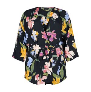 Zizzi Kimono 'CORRINE'  čierna / svetlomodrá / žltá / orchideová