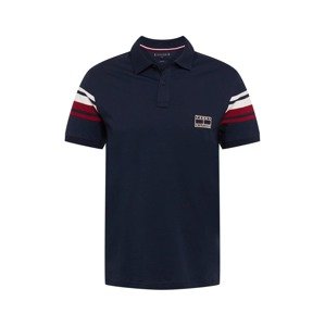 TOMMY HILFIGER Tričko  tmavomodrá / karmínovo červená / biela