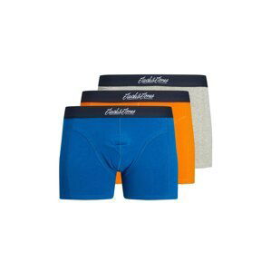 JACK & JONES Boxerky  modrá / námornícka modrá / sivá / oranžová