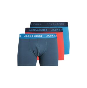 JACK & JONES Boxerky  tmavomodrá / modrá / neónovo oranžová / biela