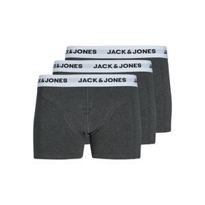 JACK & JONES Boxerky  tmavosivá / čierna / biela