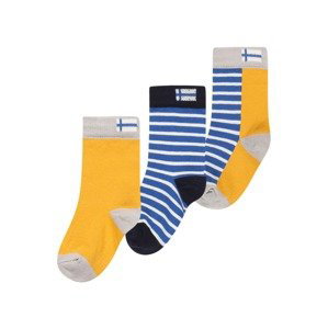 FINKID Ponožky  zlatá žltá / námornícka modrá / biela / svetlosivá